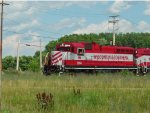 WSOR 2054 leads a 2-skunk, 5-car Thursday local on the Reedsburg Sub